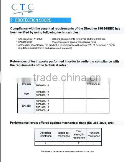 30cm yellow nitrile coated gloves for garden