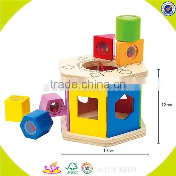 Wholesale funny wooden blocks puzzle cube interesting wooden blocks puzzle cube toy W12D001