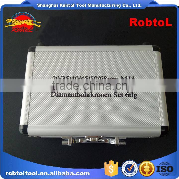 M14 Vacuum Brazed Diamond Core Drill Bits Set Kit Dry Wet Grinder Hole Saw Boring Granite Marble Ceramic Tile Porcelain Stone