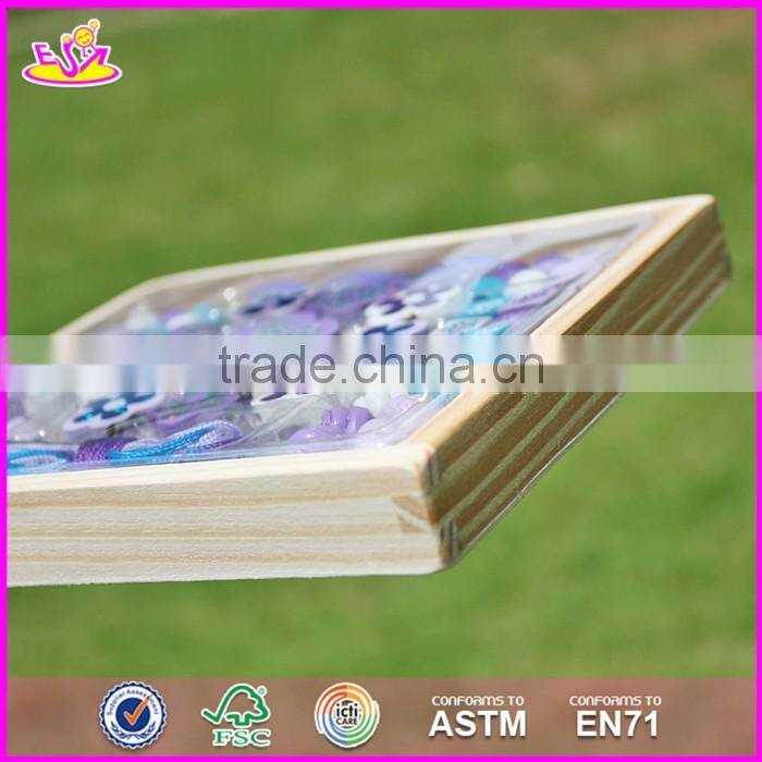 2017 new design children threading beads wooden educational toys for 4 year olds W11E061