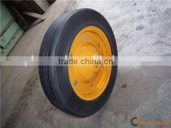 13x3 powder rubber wheel heavy duty solid rubber wheels