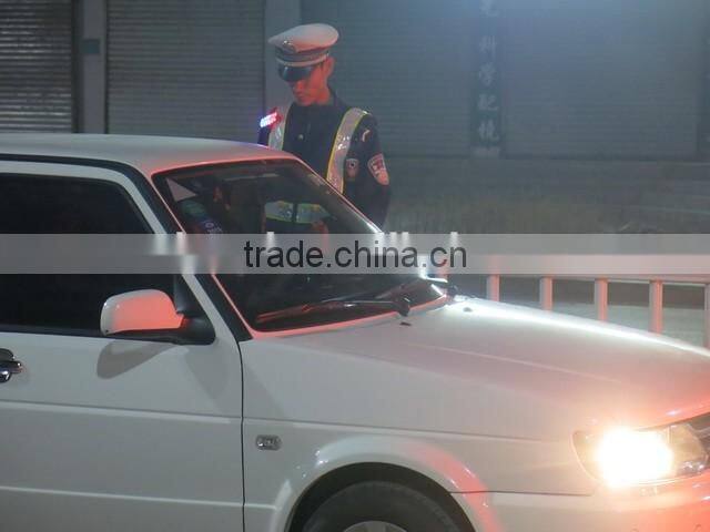 Police light flashing shoulder