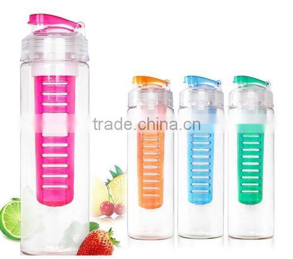 Tritan Plastic BPA Free Fruit Infuser Water Bottle 700ml