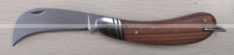 wood handle stainless steel knife folding knife