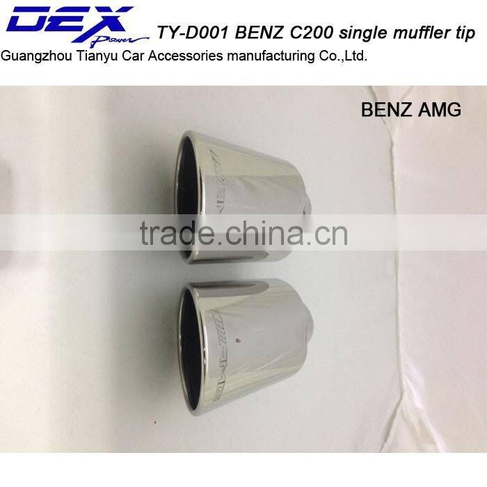 Car accessories dedicated single exhaust pipe muffler for b-enz amg c200