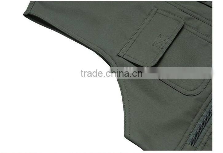 men's plus size fishing jacket vest and outdoor casual multi-pocket waistcoat men Hot sale