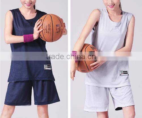 2016 Women Double-sided Sportwear Quick Dry Basketball Jersey Set