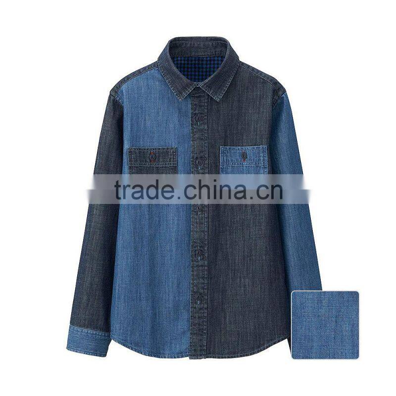 Boys denim shirt children fashion wear cotton casual shirts