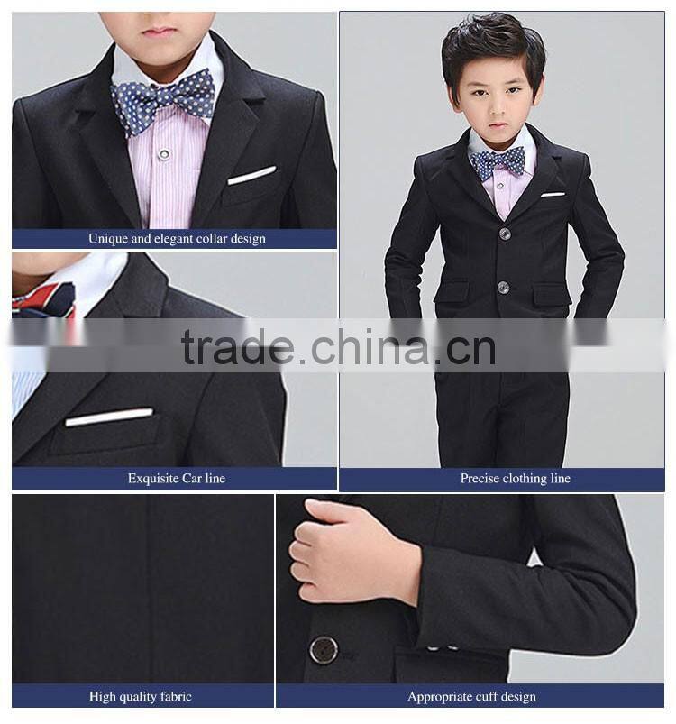 Bulk Stylish Design Black Kids Suit Include Coat And Pants