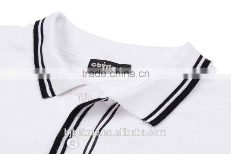 OEM white cotton printing custom collar tshirt design plain mens tshirt