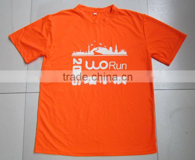 Bulk city running tshirt ,wholesale cheap good quality 100%polyester tshirts