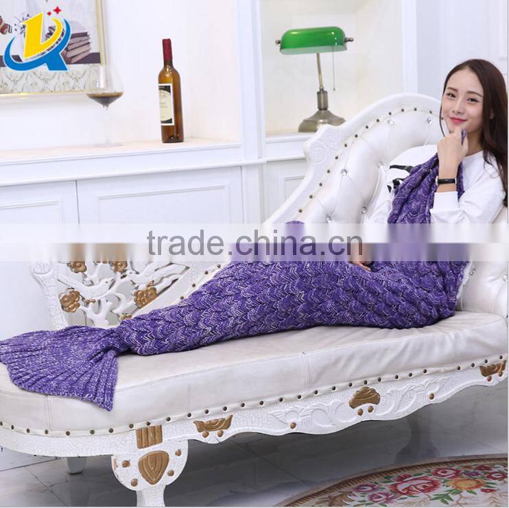 fashion fish scale design comfortable mermaid sleeping bag blanket