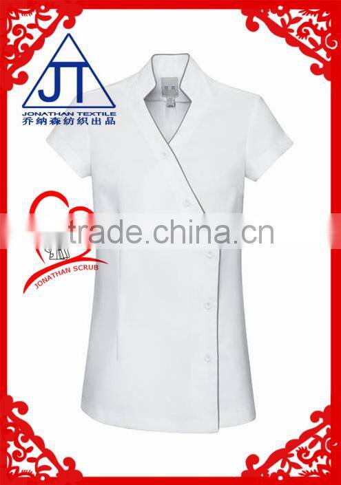 New design good quality V neck nurse top/nurse uniform wear women type
