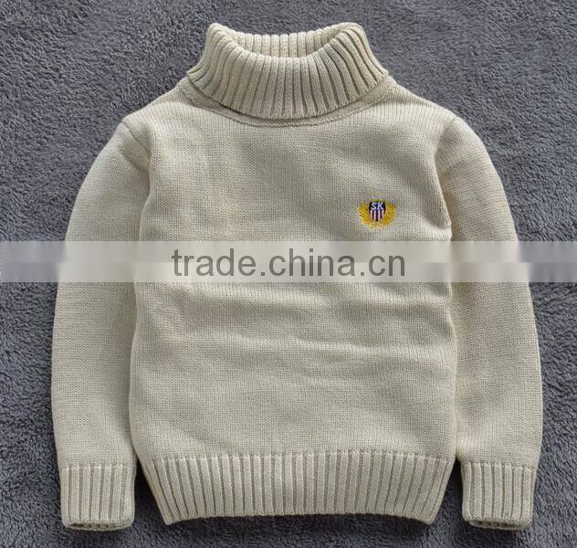 2016new design high neck Wool Knitted Children Sweater Kids Garment Online