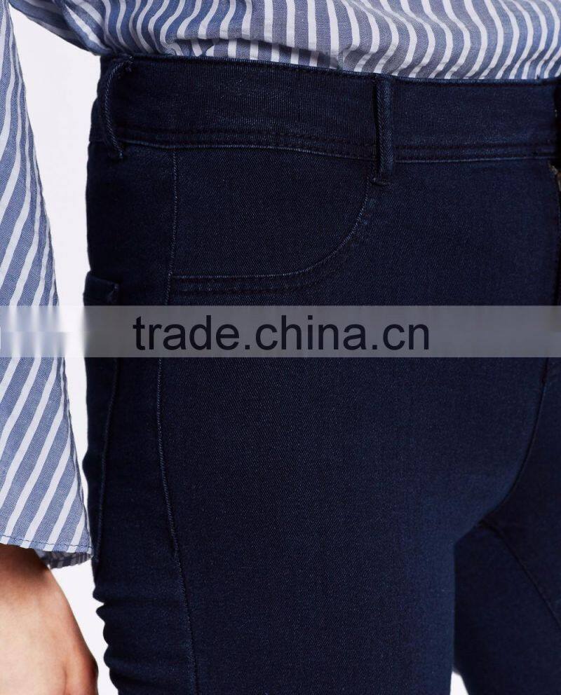 2016 custom fashion apparel young girl plain dark blue summer sexy women jeans shorts short pants half pants cotton girls