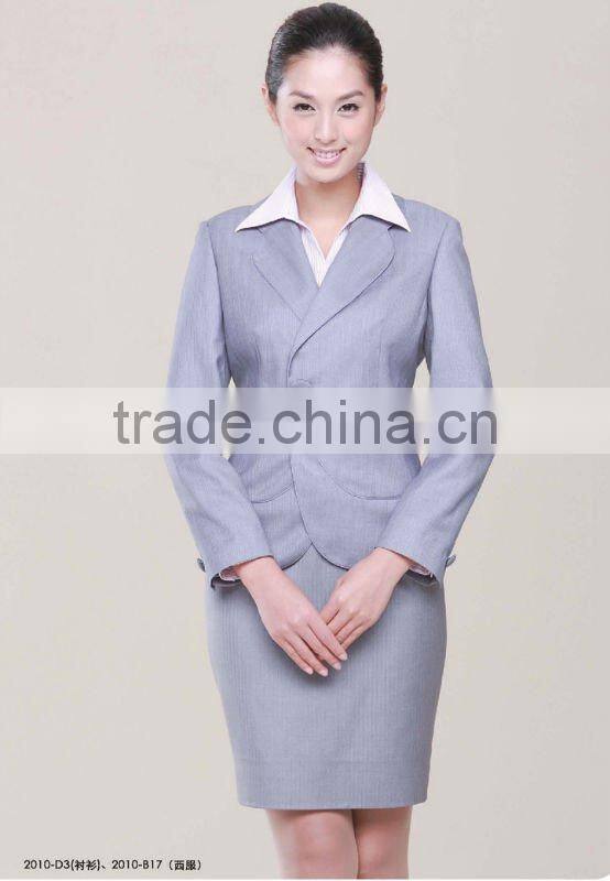 2016 Hot Sale Office Uniform 2 Pieces Ladies Factory Uniforms