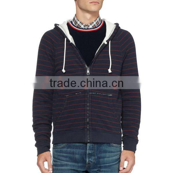 strip cotton hoodies jersey sweatshirt for men