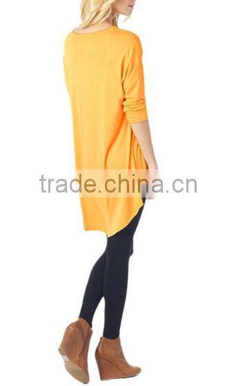 women's clothing imported from china tunic blouse with 3/4 sleeves