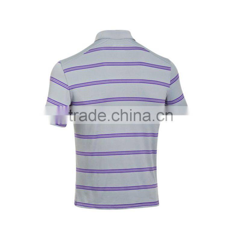 latest design colorful striped polo shirt design