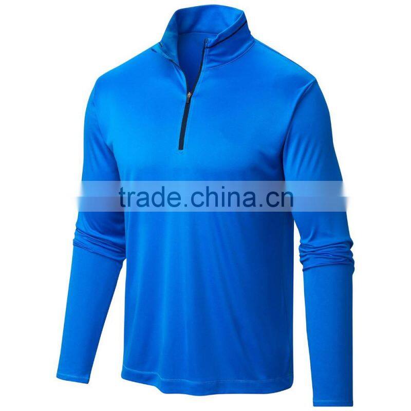 comfortable zipper collar moisture man sports t-shirt