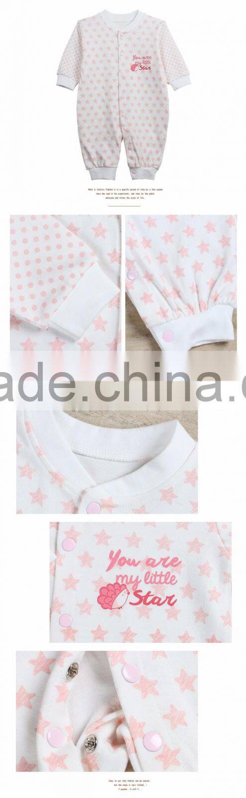 Spring/Autumun full sleeve high quality newborn baby romper hot selling baby girl bodysuit