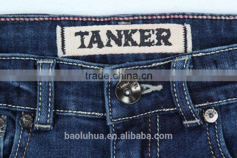 T1113K Comfortable boys kid Children stretchasble waist band Medium indigo jeans