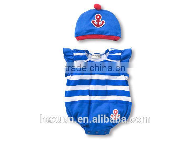 cute printed cotton short sleeve baby boy clothes set romper