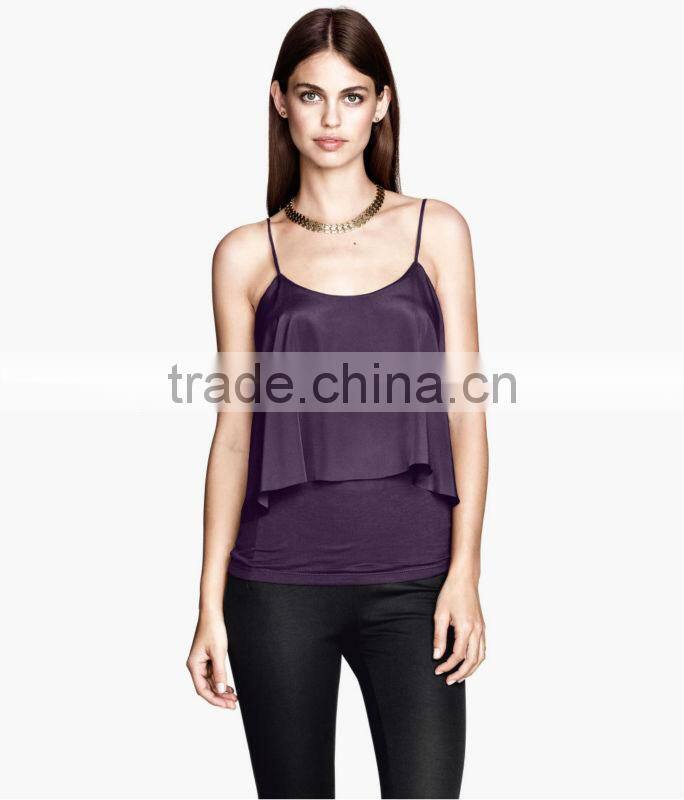Ladies Sleeveless Rayon Knit Top