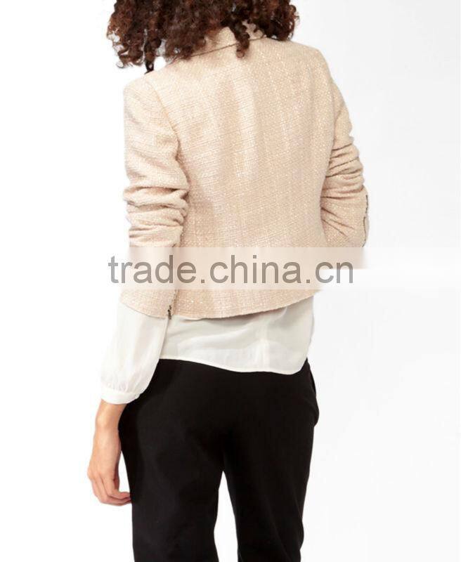 Jacquard Metallic-Blend Blazer