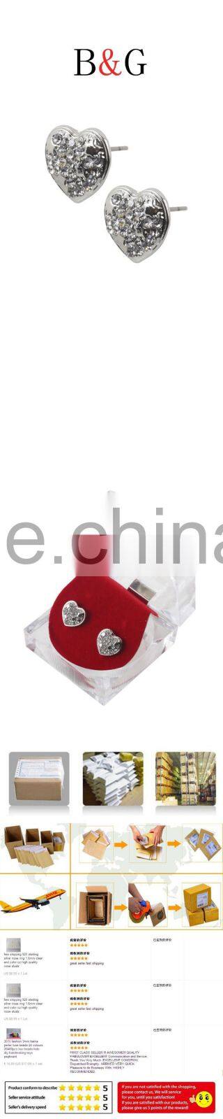 Customized Stylish Girlish Tops Cute Heart Shape Hiphop Jewelry For Girls Wholesale