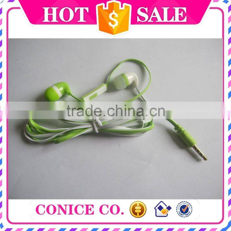 cheap promotion green and white colorful silicone micro earphone with rubber cover