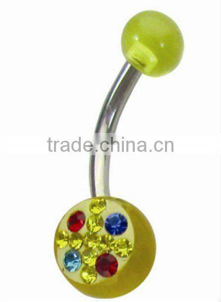 Factory new design body jewelry pink