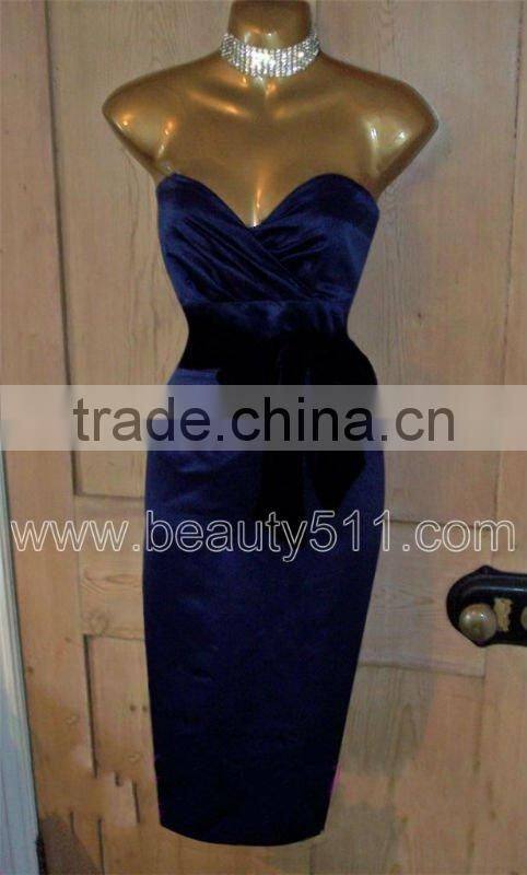 Sexy 50s repro Satin Strapless Wiggle Pencil Dress GP028