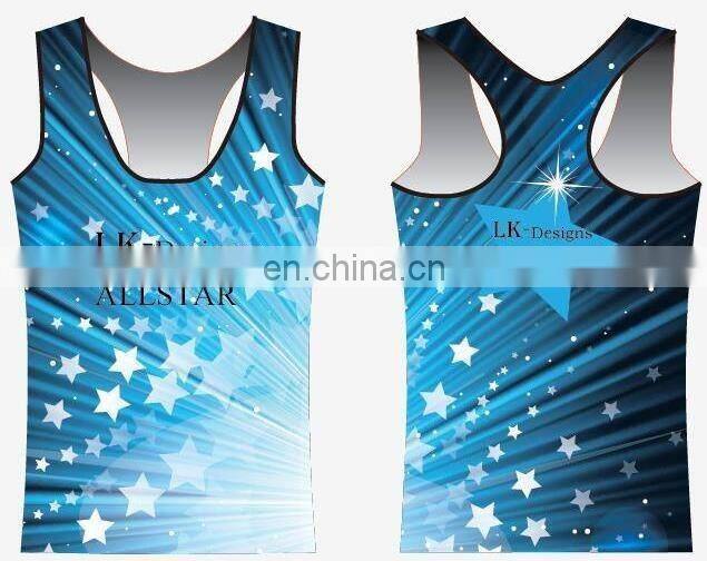 Bule star design wholesale dance costumes custom dance team uniforms