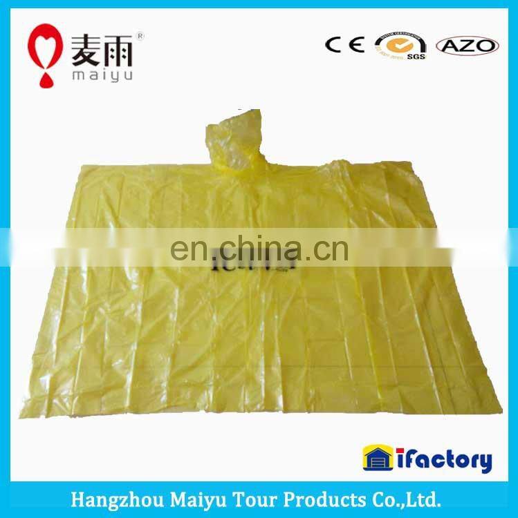 Maiyu promotional taransparent disposable rain poncho