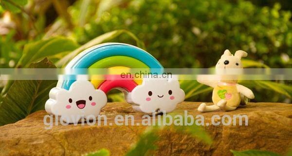 Cute desk lamp for baby sleep sound and light control wall sticker light multi-color novelty decorative bedroom lamp