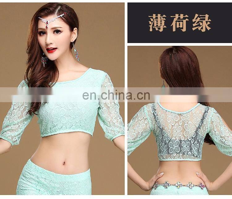 S-3101 Hot sexy flower high quality lace belly dance top
