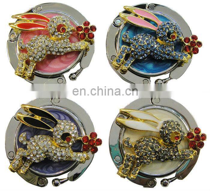 Dolphin shaped metal blank bag hanger with keyring