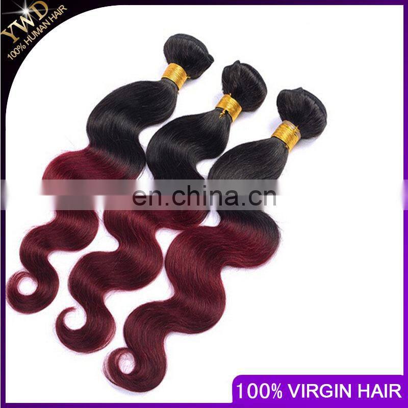 Ombre Hair Extensions Cheap 8A Brazilian Virgin Hair Body Wave1B/BUG Brazilian Human Hair Weave Bundles 10-26inch Paypal Accept