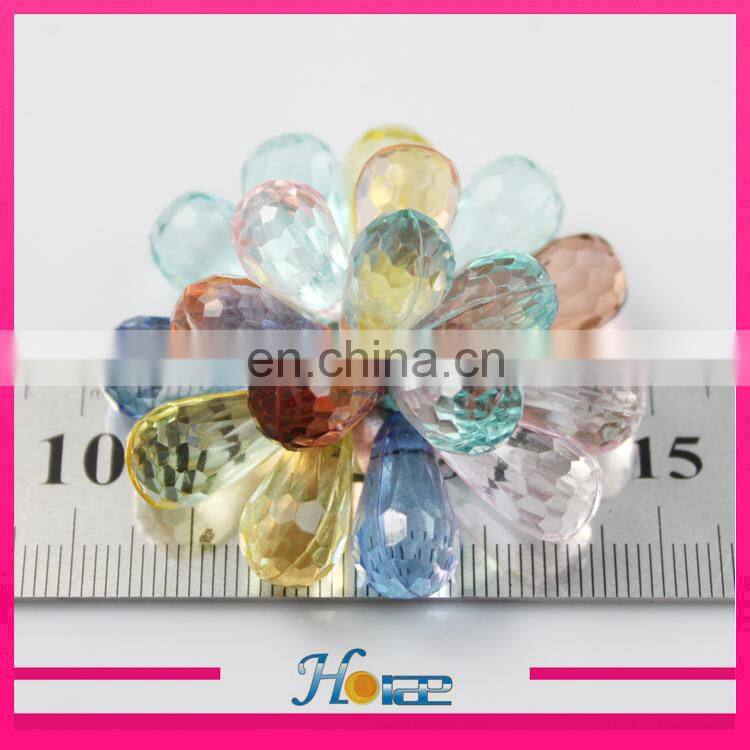 new fashion colorful handmade acrylic shoe flower for women shoe ornaments