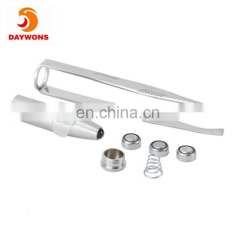 Hot selling Bright LED eyebrow tweezers stainless steel eyebrow clip