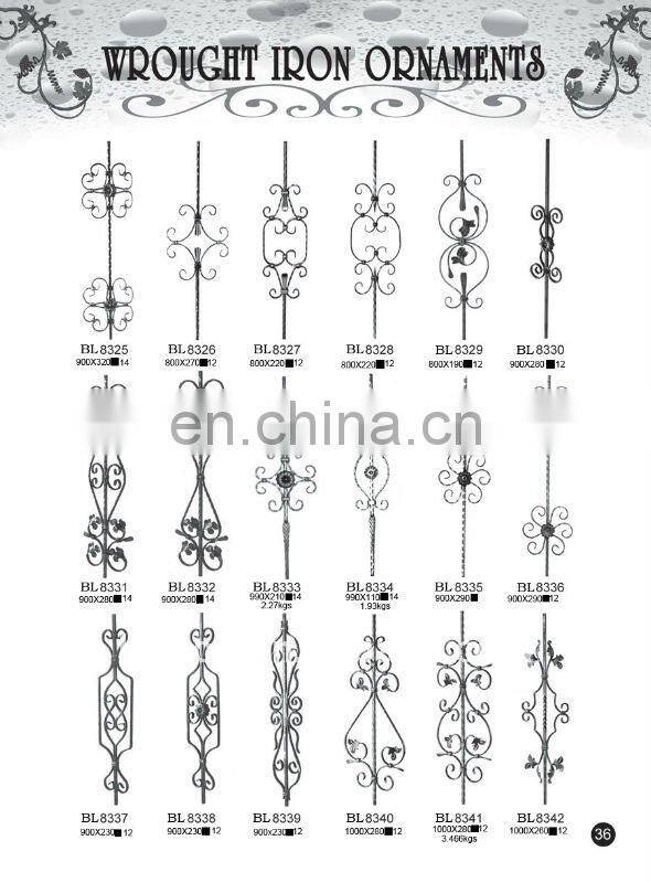 Decorative wrought iron parts for stair railing,fence,gate
