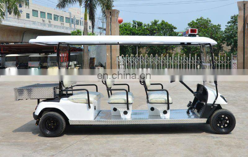 High performance electric tourist vehicle 8 seater golf cart with powerful motor of 5KW/48V|AX-B9+3