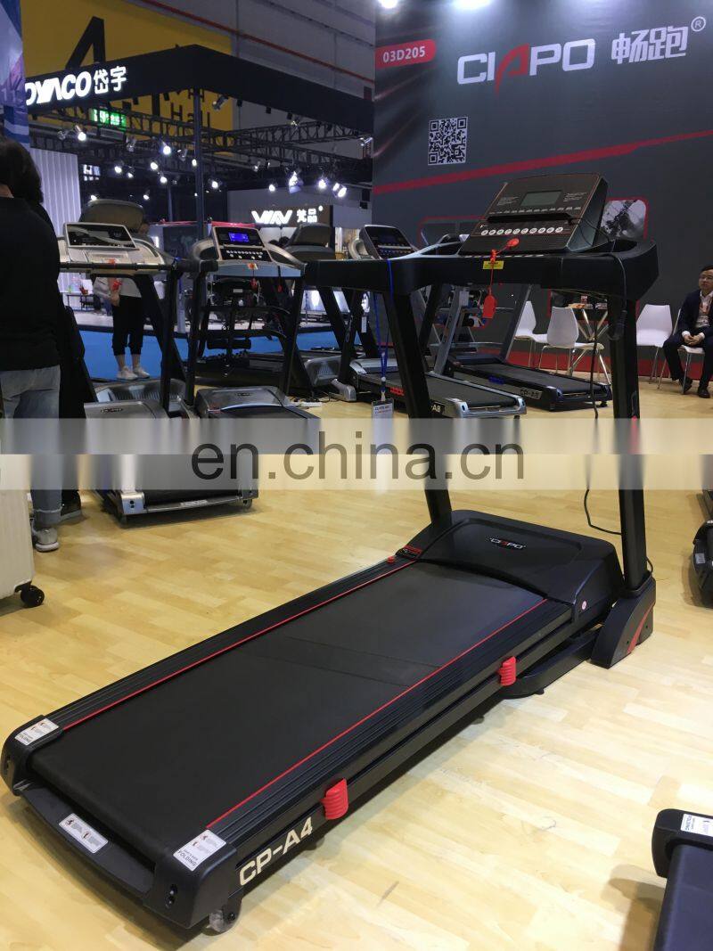 Best seller super quality electric treadmill video screen multi function peak 3HP continuous 1 HP DC motor treadmill CP-A4