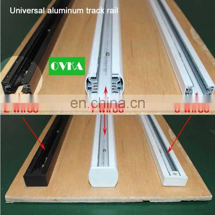 Lighting Track System accessories 1 Meter 2 Wires Aluminum Track Light Rail, LED light track rail