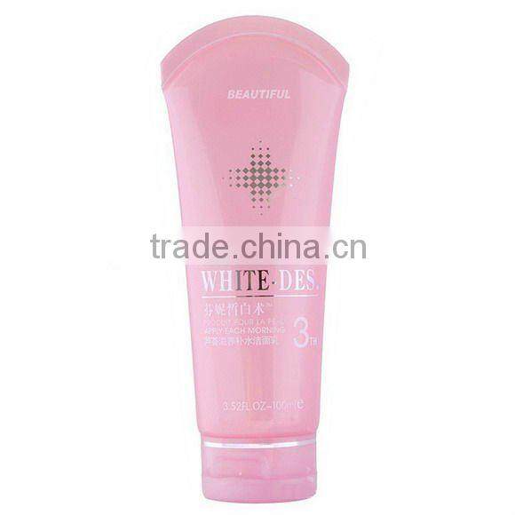 plastic face cleaning lotion tube