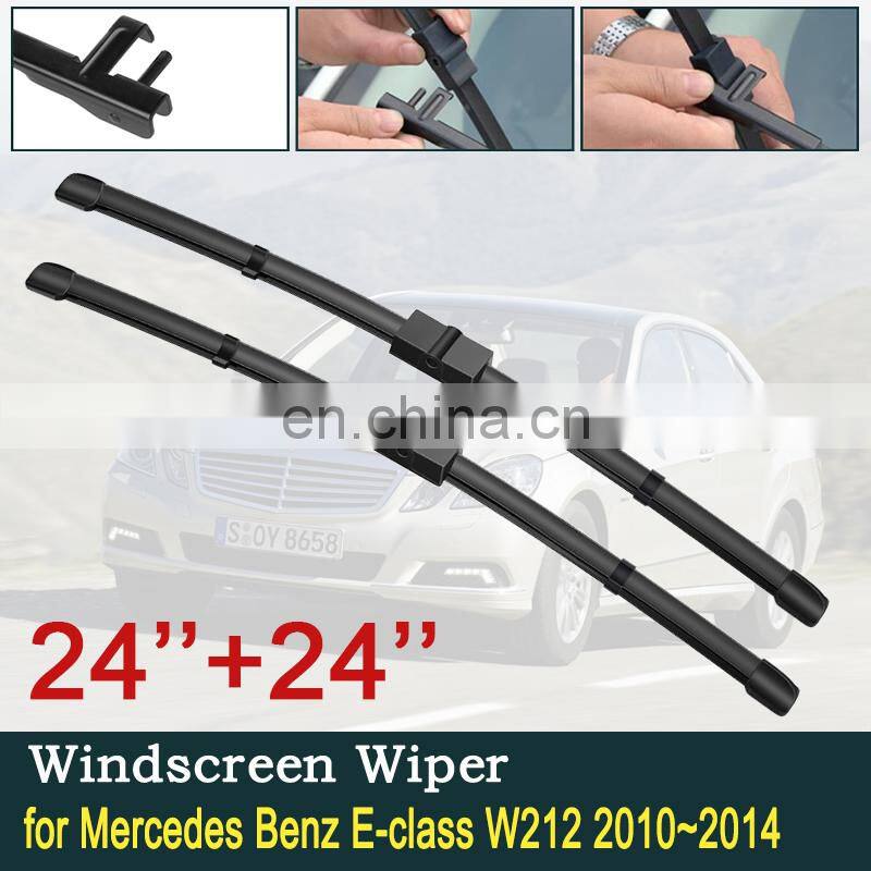 for Mercedes Benz E-class W212 2010~2014 Car Wiper Blade Front Windscreen Windshield Wipers Car Accessories Stickers