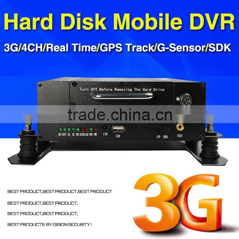 3g gps full d1car dvr for remote access 4ch h.264 black box dvr automobile dvr