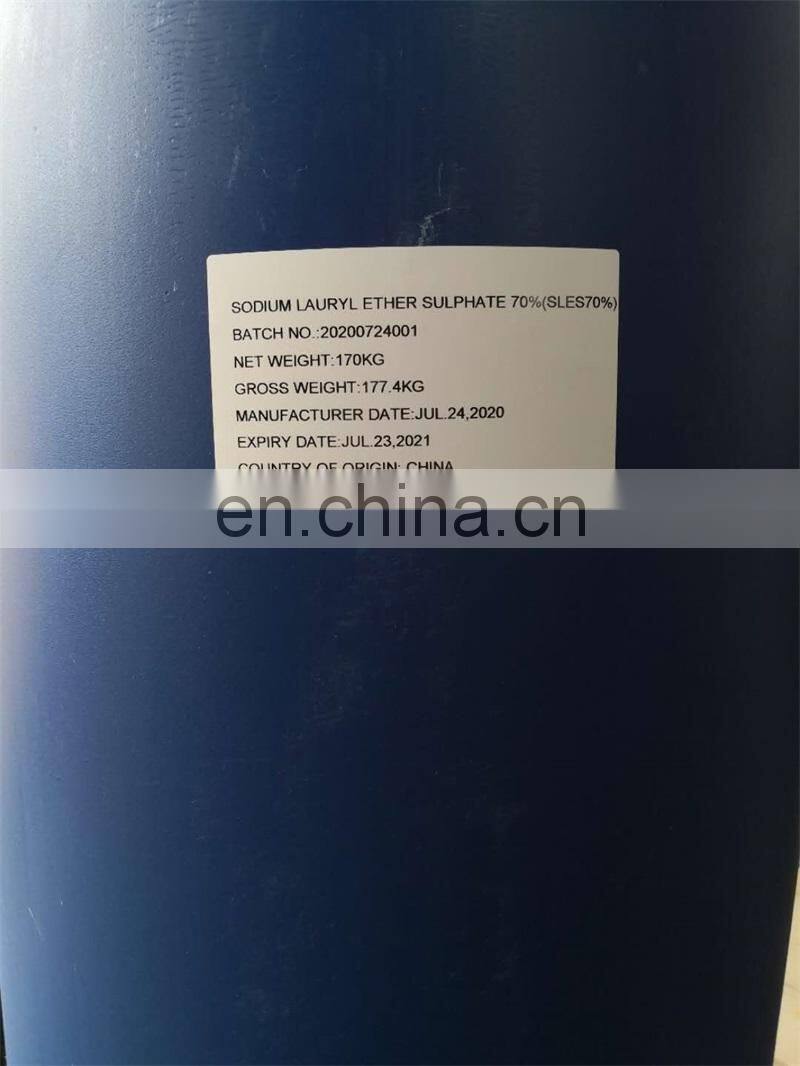 Sodium Lauryl Ether Sulfate SLES 70% CAS 68585-34-2 Detergent Materials