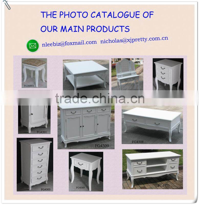 white painted wooden framed mirror / decorative mirror / wooden MDF wall mirror